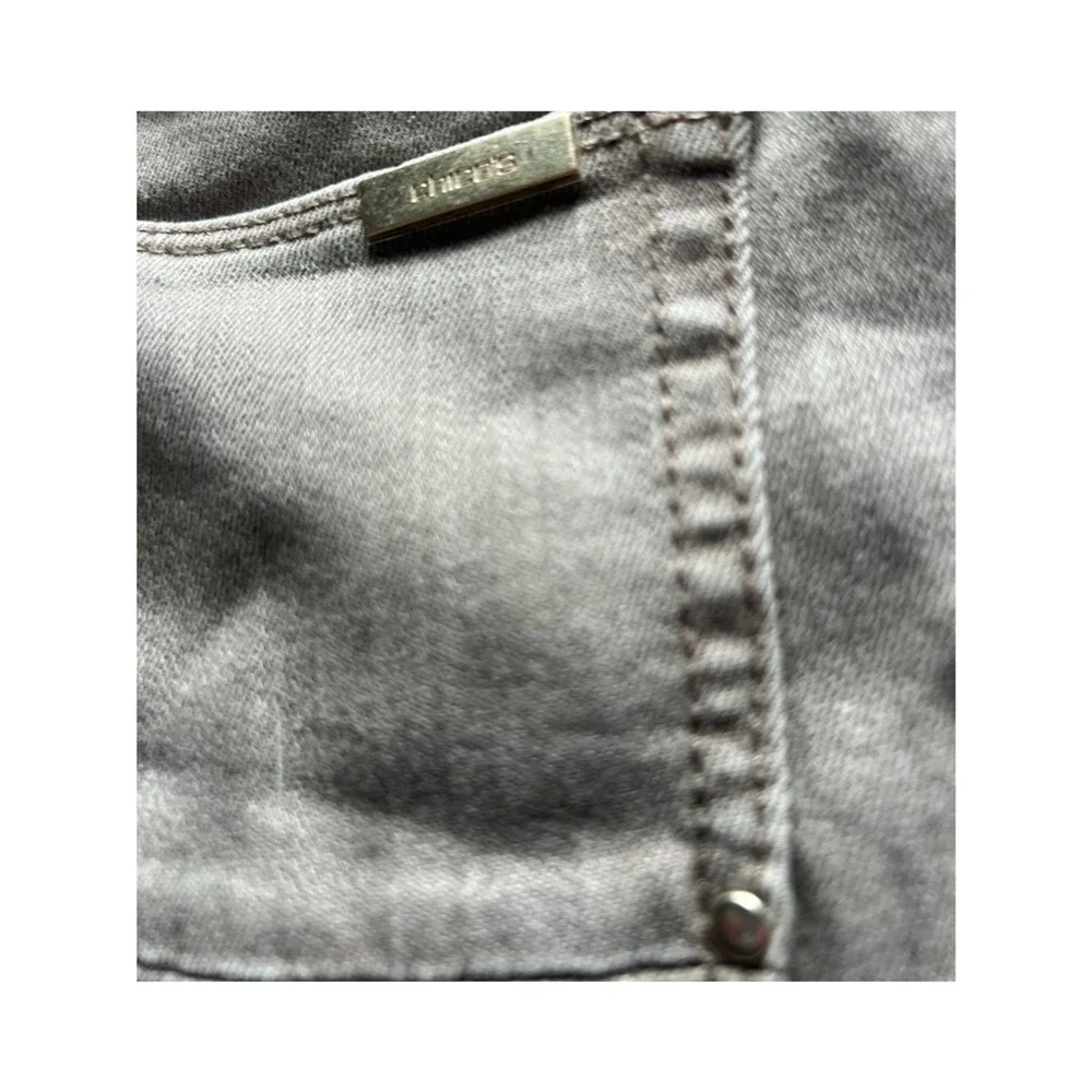 Chico’s So Slimming Jeans Sz 1 = 8/10 Gray Straight Leg